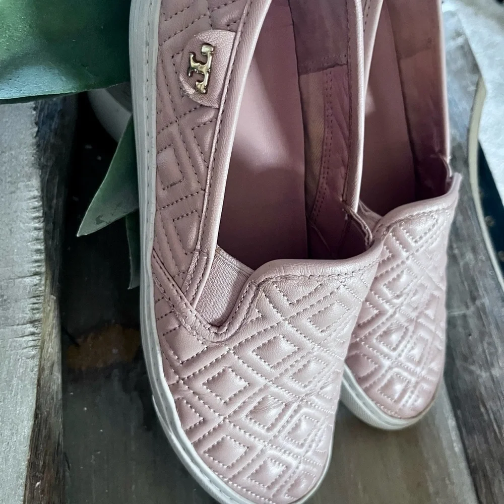 Tory Burch Pink Quilted Sneakers